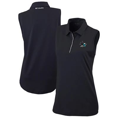 Women's Columbia Black San Jose Sharks Tend the Ball Omni-Wick Tank Top