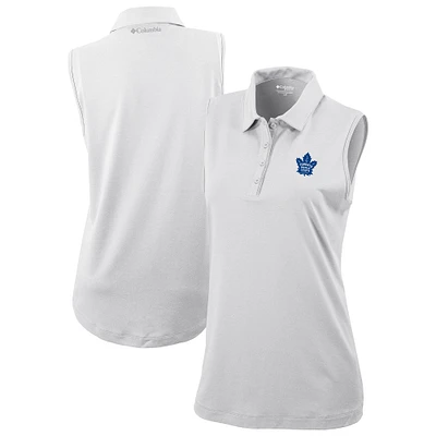 Women's Columbia White Toronto Maple Leafs Tend the Ball Omni-Wick Tank Top