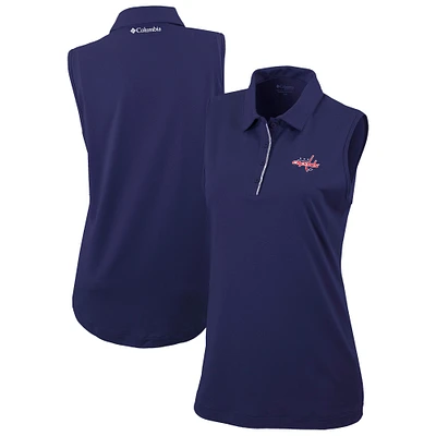 Women's Columbia Navy Washington Capitals Tend the Ball Omni-Wick Tank Top