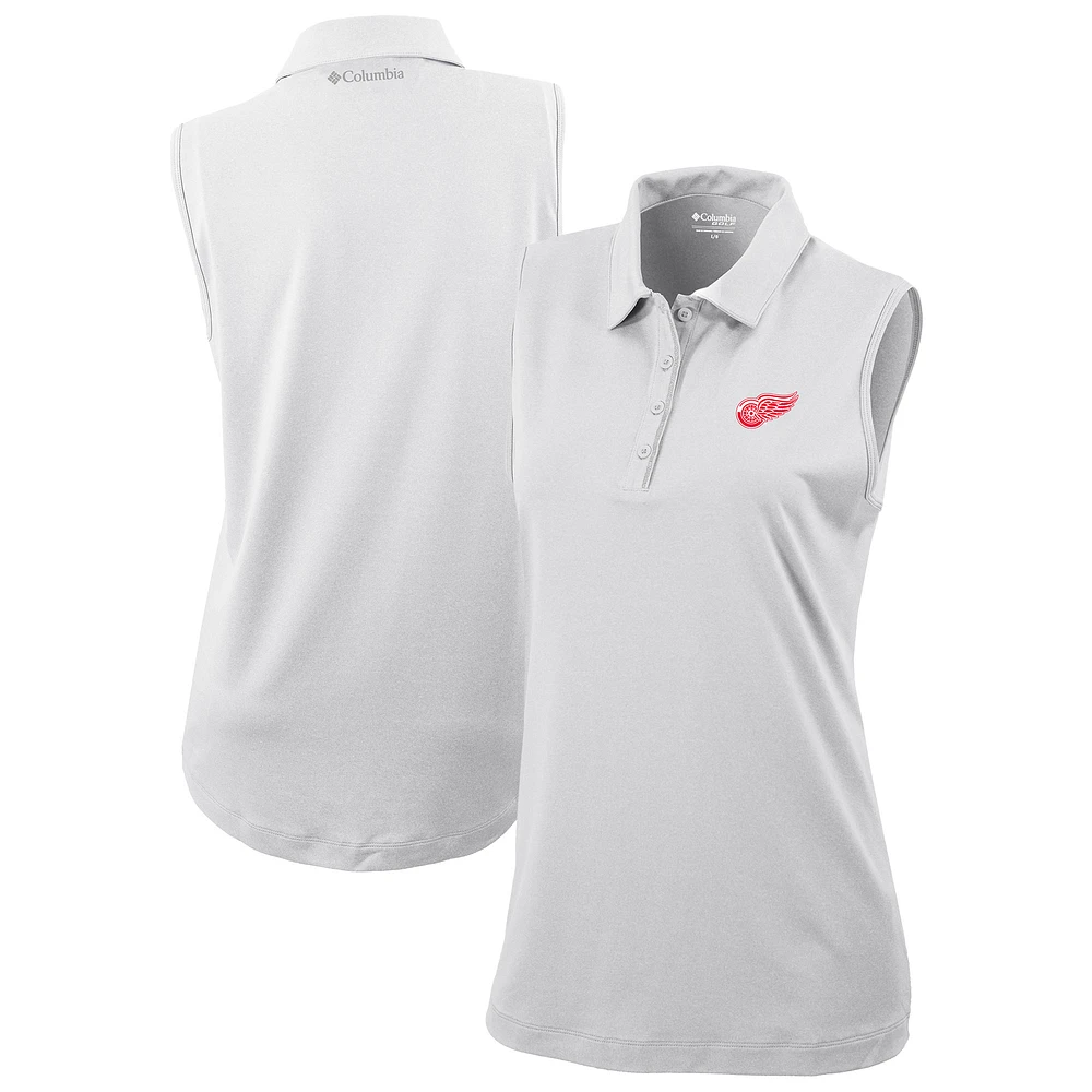 Women's Columbia White Detroit Red Wings Tend the Ball Omni-Wick Tank Top
