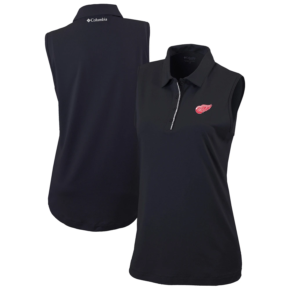 Women's Columbia Black Detroit Red Wings Tend the Ball Omni-Wick Tank Top