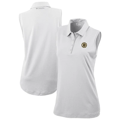 Women's Columbia White Boston Bruins Tend the Ball Omni-Wick Tank Top