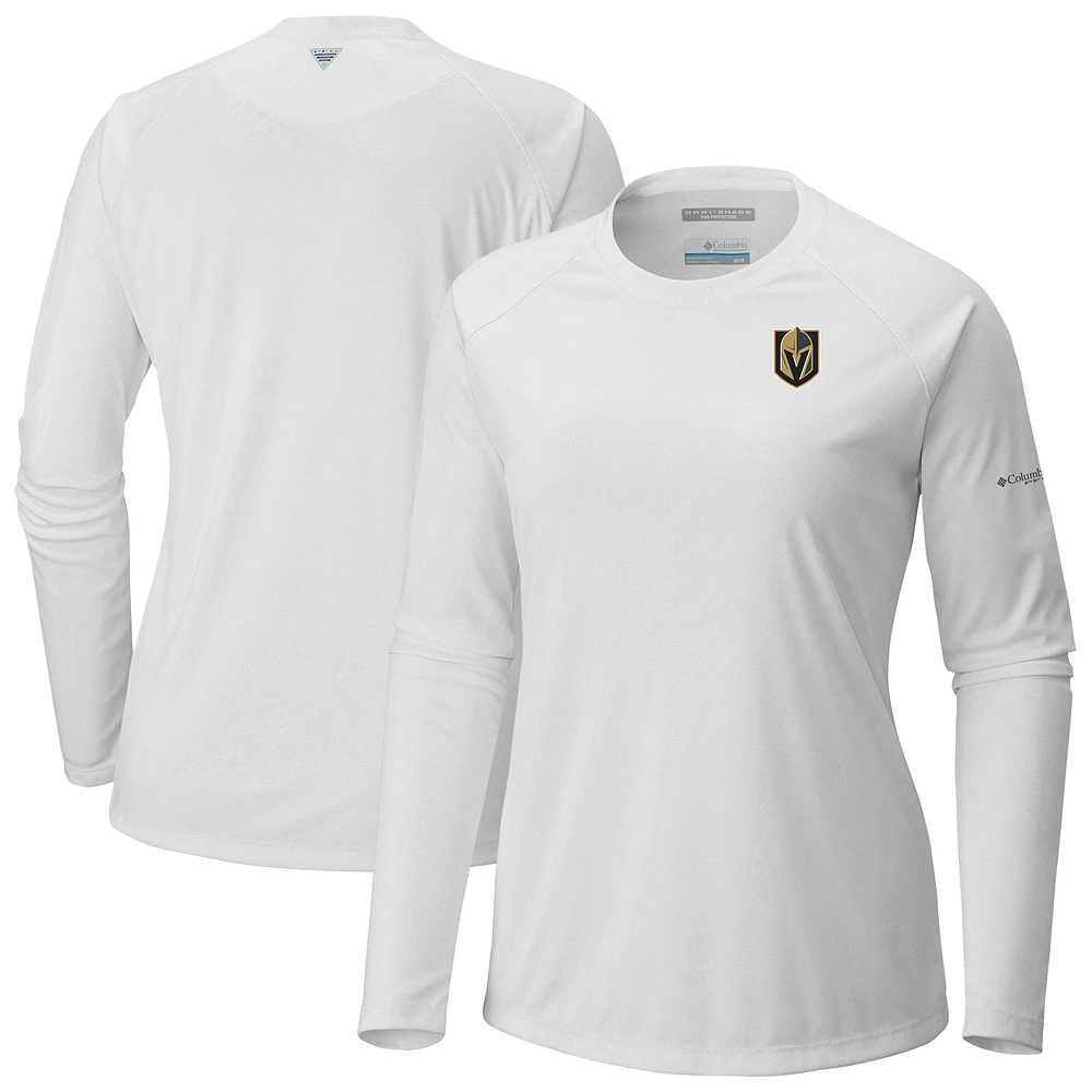 Women's Columbia Vegas Golden Knights Omni-Shade Tidal Tee II Raglan Long Sleeve T-Shirt