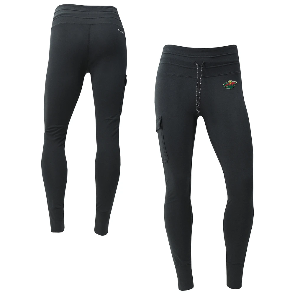 Women's Columbia Black Minnesota Wild Trek Omni-Wick Leggings