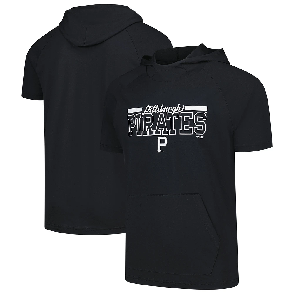 Men's Levelwear Black Pittsburgh Pirates Phase Vanguard Hoodie T-Shirt