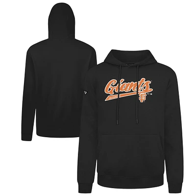 Men's Levelwear Black San Francisco Giants Podium Fleece Pullover Hoodie