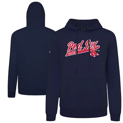 Men's Levelwear Navy Boston Red Sox Podium Fleece Pullover Hoodie