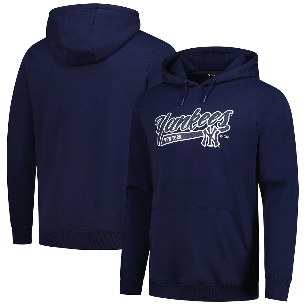 Men's Levelwear Navy New York Yankees Podium Fleece Pullover Hoodie