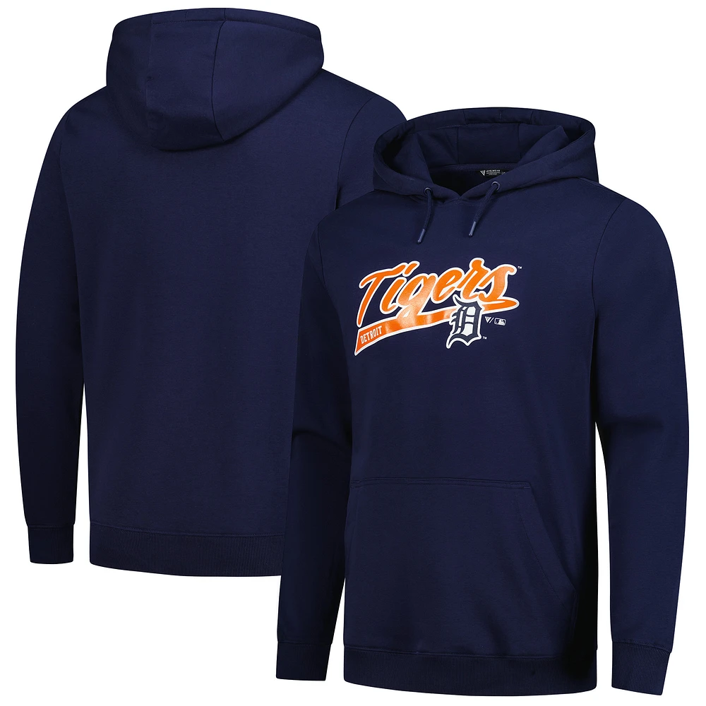Men's Levelwear Navy Detroit Tigers Podium Fleece Pullover Hoodie