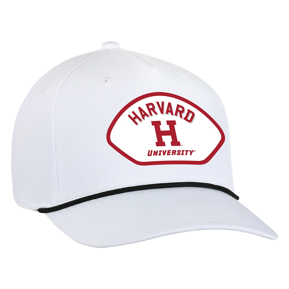 Men's Ahead White Harvard Crimson Alto Rope Adjustable Hat