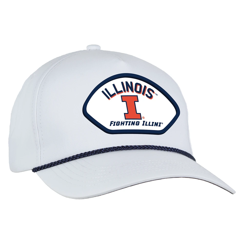 Men's Ahead White Illinois Fighting Illini Alto Rope Adjustable Hat