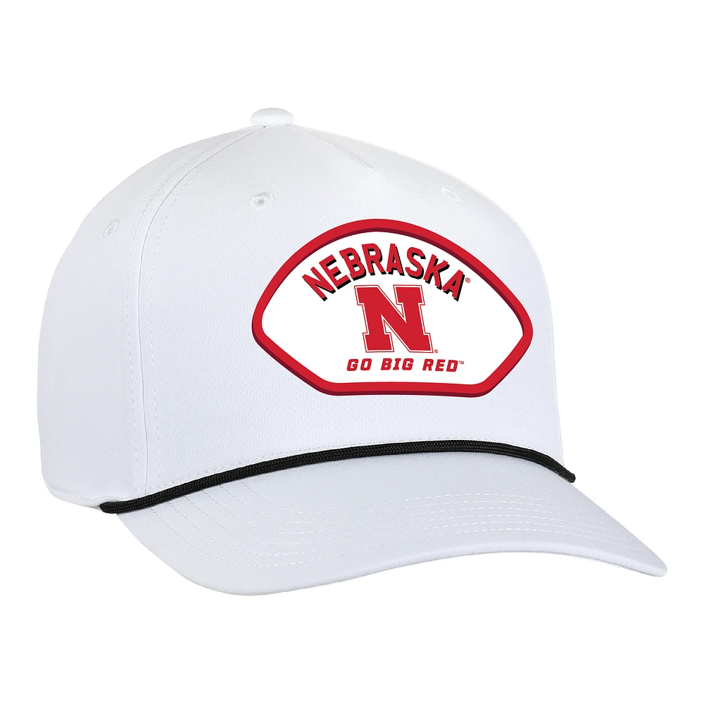 Men's Ahead White Nebraska Huskers Alto Rope Adjustable Hat