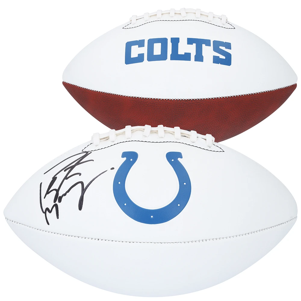 Peyton Manning Indianapolis Colts Autographed Franklin White Panel Football