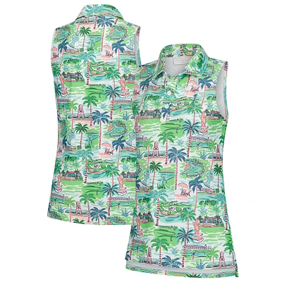 Women's Smith & Quinn Green Cognizant Classic Signature Print Alice Sleeveless Polo