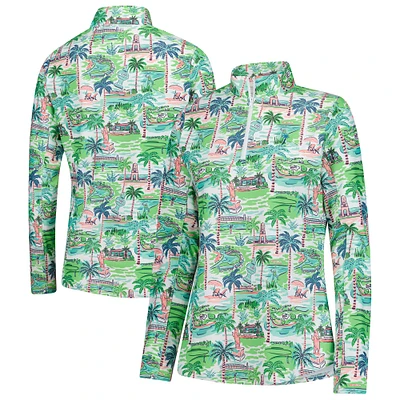 Women's Smith & Quinn Green Cognizant Classic Signature Print Ava Quarter-Zip Pullover