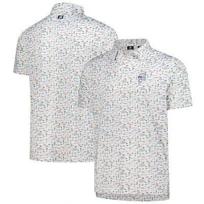 Men's FootJoy White WM Phoenix Open ProDry All Over Print Polo