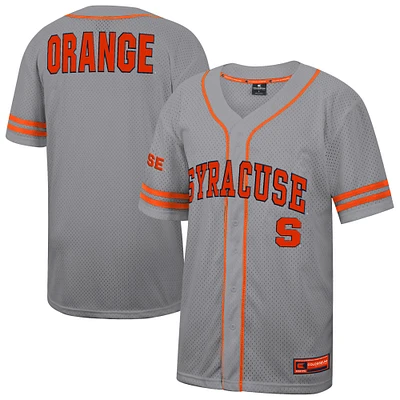 Men's Colosseum Gray Syracuse Orange Free Spirited Baseball Jersey