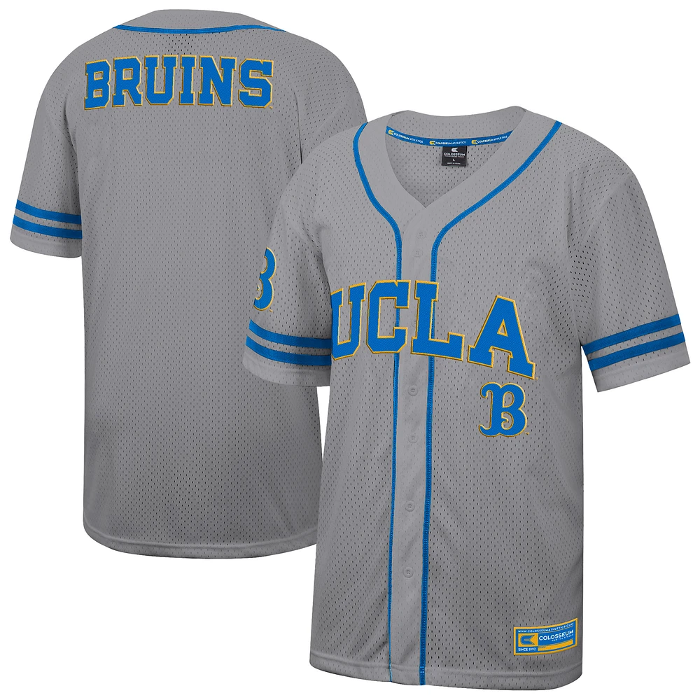 Men's Colosseum Gray UCLA Bruins Free Spirited Baseball Jersey