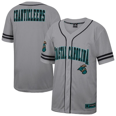 Men's Colosseum Gray Coastal Carolina Chanticleers Free Spirited Baseball Jersey