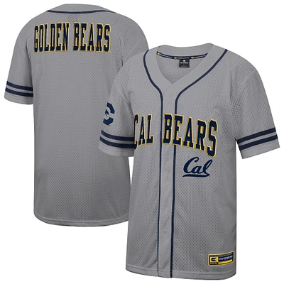 Men's Colosseum Gray Cal Bears Free Spirited Baseball Jersey