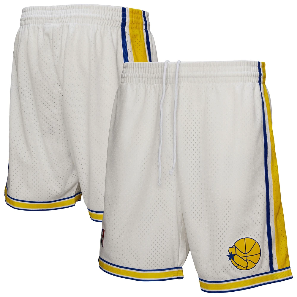 Men's Mitchell & Ness White Golden State Warriors Authentic Shorts