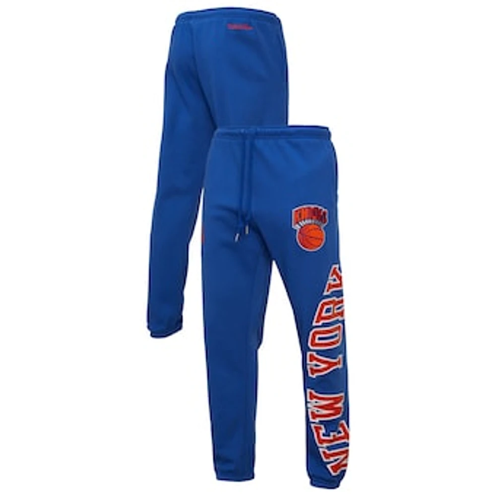 Men's Mitchell & Ness Blue New York Knicks Hardwood Classics Team Origins Pants