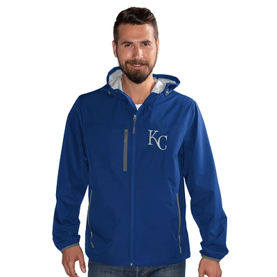 Men's G-III Sports by Carl Banks Royal Kansas City Royals Double Play Hooded Lightweight Full-Zip Jacket