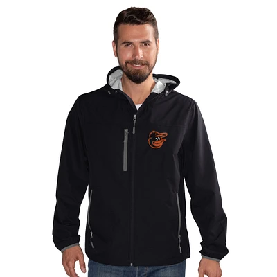 Men's G-III Sports by Carl Banks Black Baltimore Orioles Double Play Hooded Lightweight Full-Zip Jacket