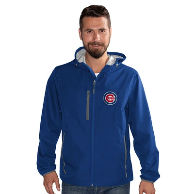 Men's G-III Sports by Carl Banks Royal Chicago Cubs Double Play Hooded Lightweight Full-Zip Jacket