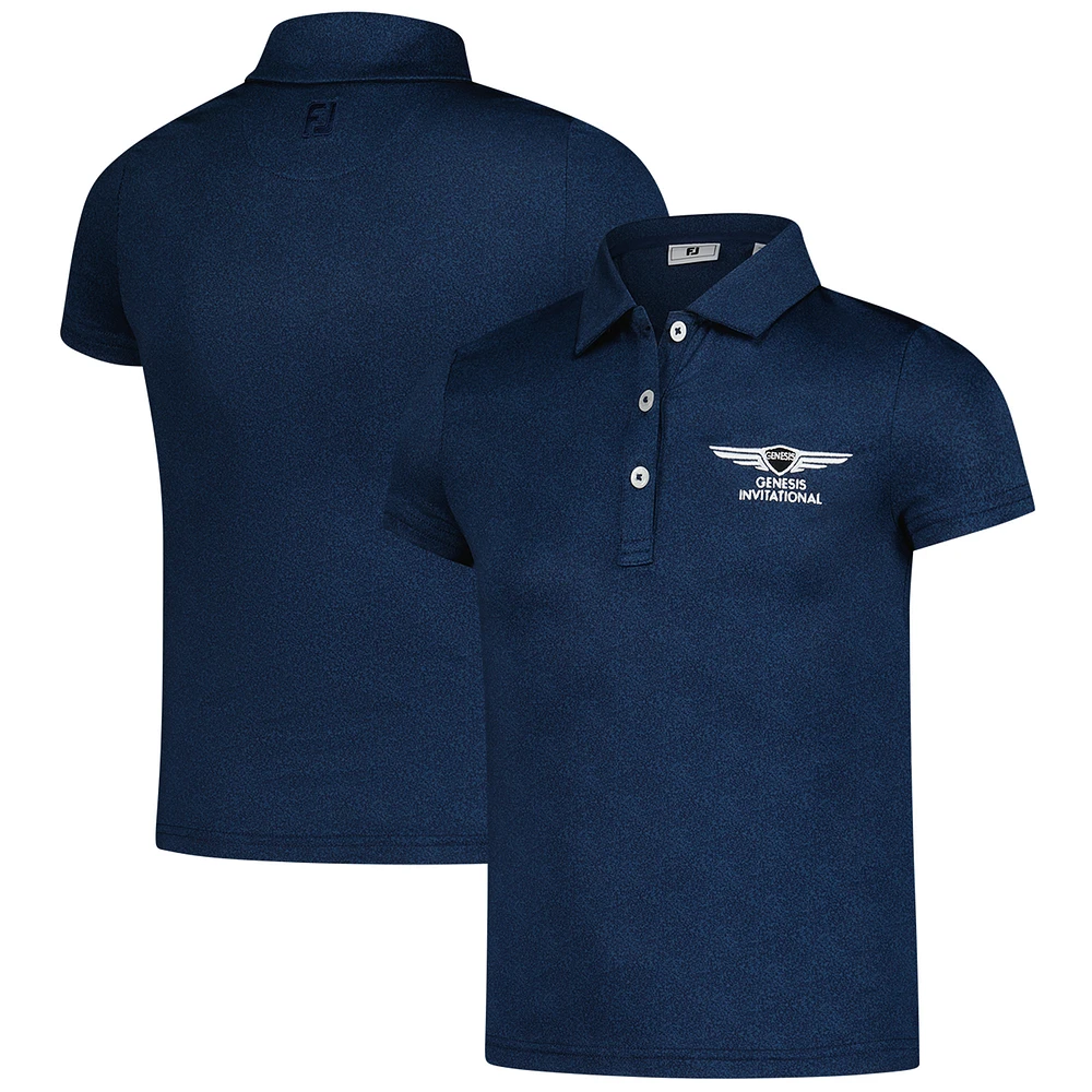 Youth FootJoy Navy Genesis Invitational Speckle ProDry Polo
