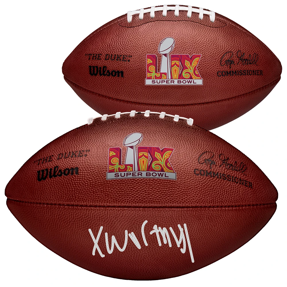 Xavier Worthy Kansas City Chiefs Autographed Super Bowl LIX Wilson Duke Football