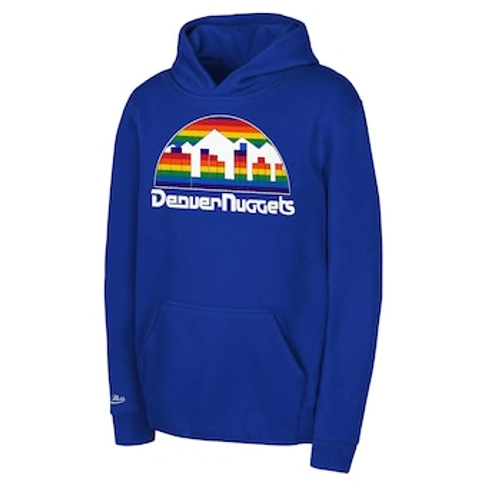 Preschool Mitchell & Ness Royal Denver Nuggets Retro Logo Pullover Hoodie