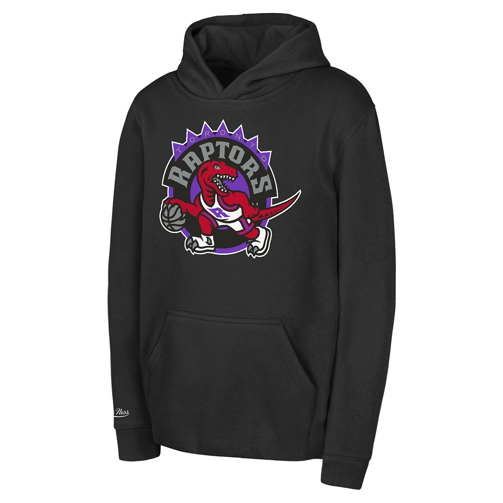 Preschool Mitchell & Ness Black Toronto Raptors Retro Logo Pullover Hoodie
