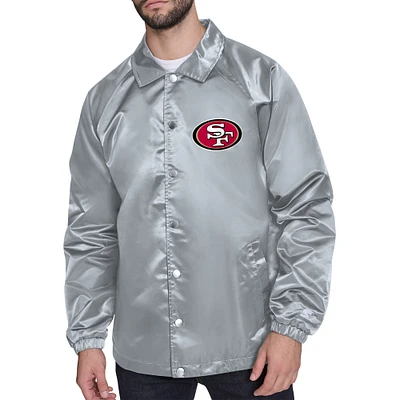 Men's Starter San Francisco 49ers Retro Logo Raglan Coaches Full-Snap Jacket