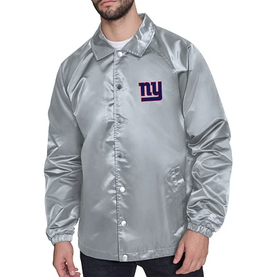 Men's Starter New York Giants Retro Logo Raglan Coaches Full-Snap Jacket