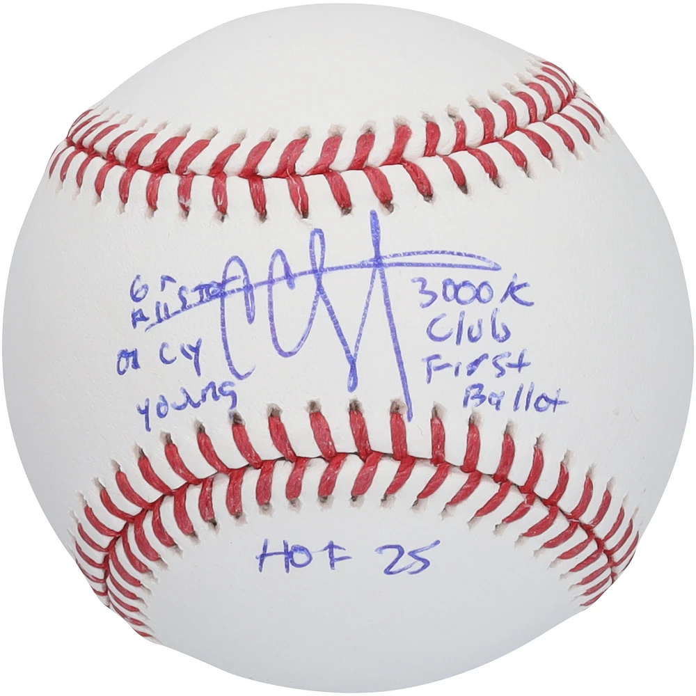 CC Sabathia New York Yankees Autographed Baseball with Multiple Career Accolades Inscriptions - Limited Edition of 25