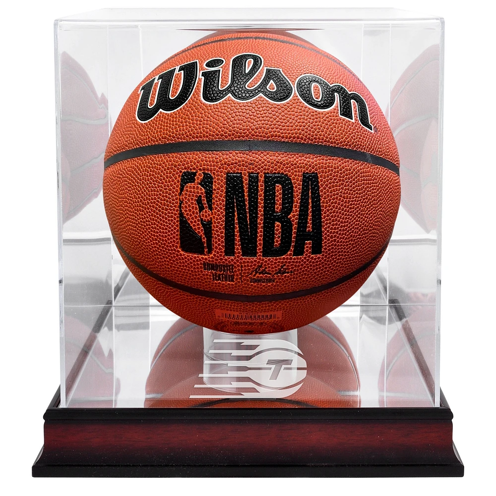 Toronto Tempo Mahogany Team Logo Basketball Display Case with Mirrored Back