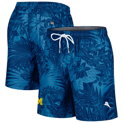 Men's Tommy Bahama Navy Michigan Wolverines Santiago Palms Board Shorts