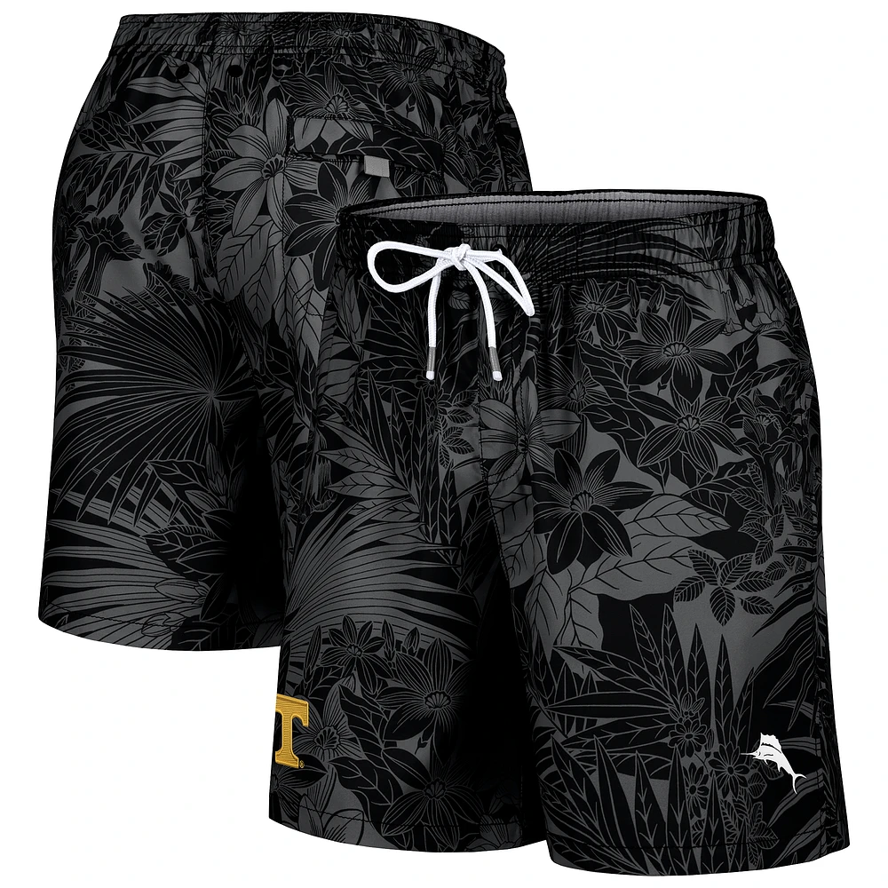 Men's Tommy Bahama Black Tennessee Volunteers Santiago Palms Board Shorts