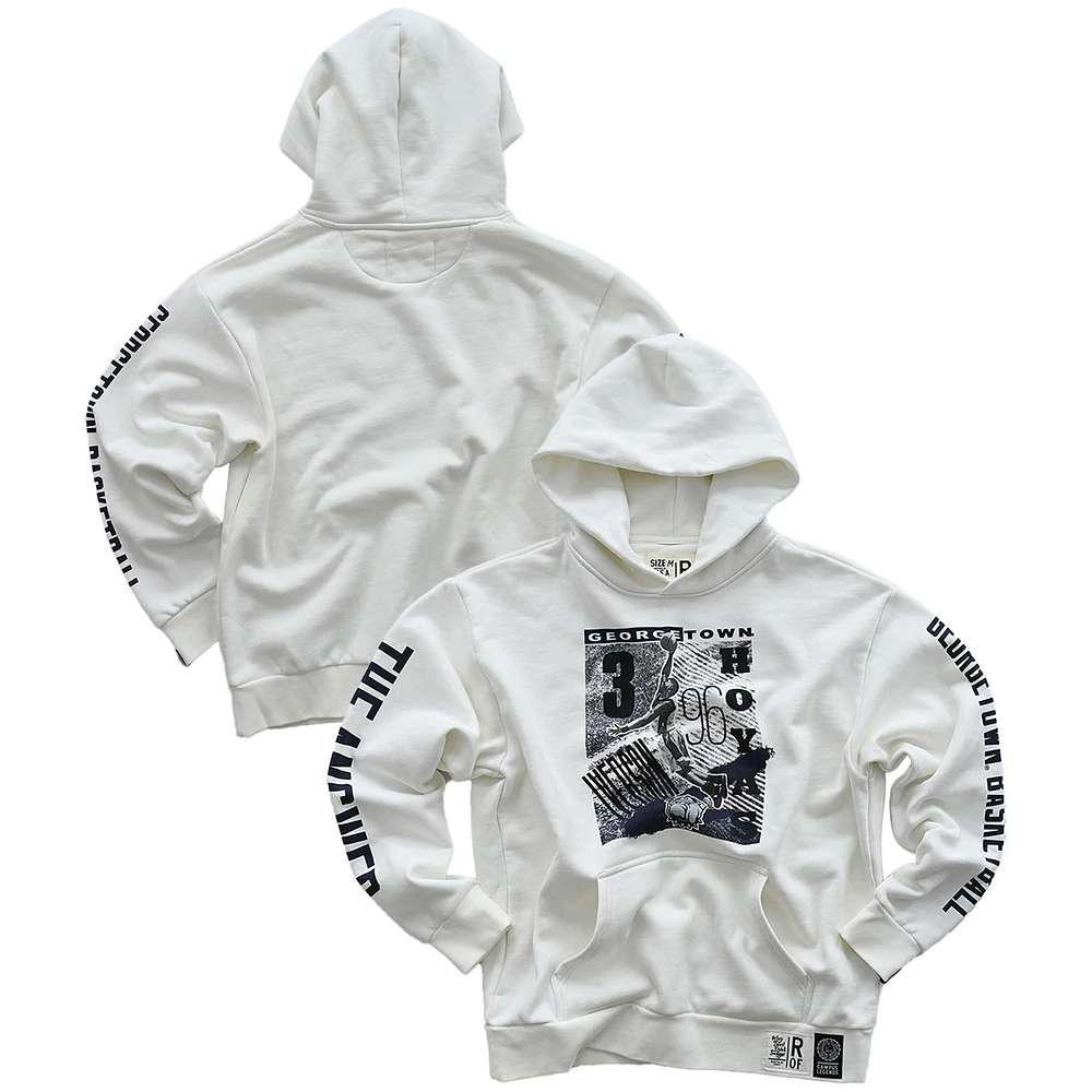 Men's Roots of Fight Allen Iverson White Georgetown Hoyas Heavyweight Pullover Hoodie