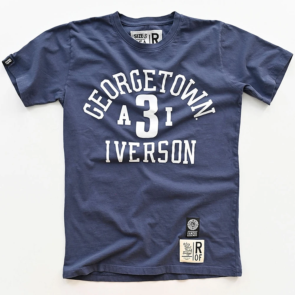 Men's Roots of Fight Allen Iverson Navy Georgetown Hoyas T-Shirt