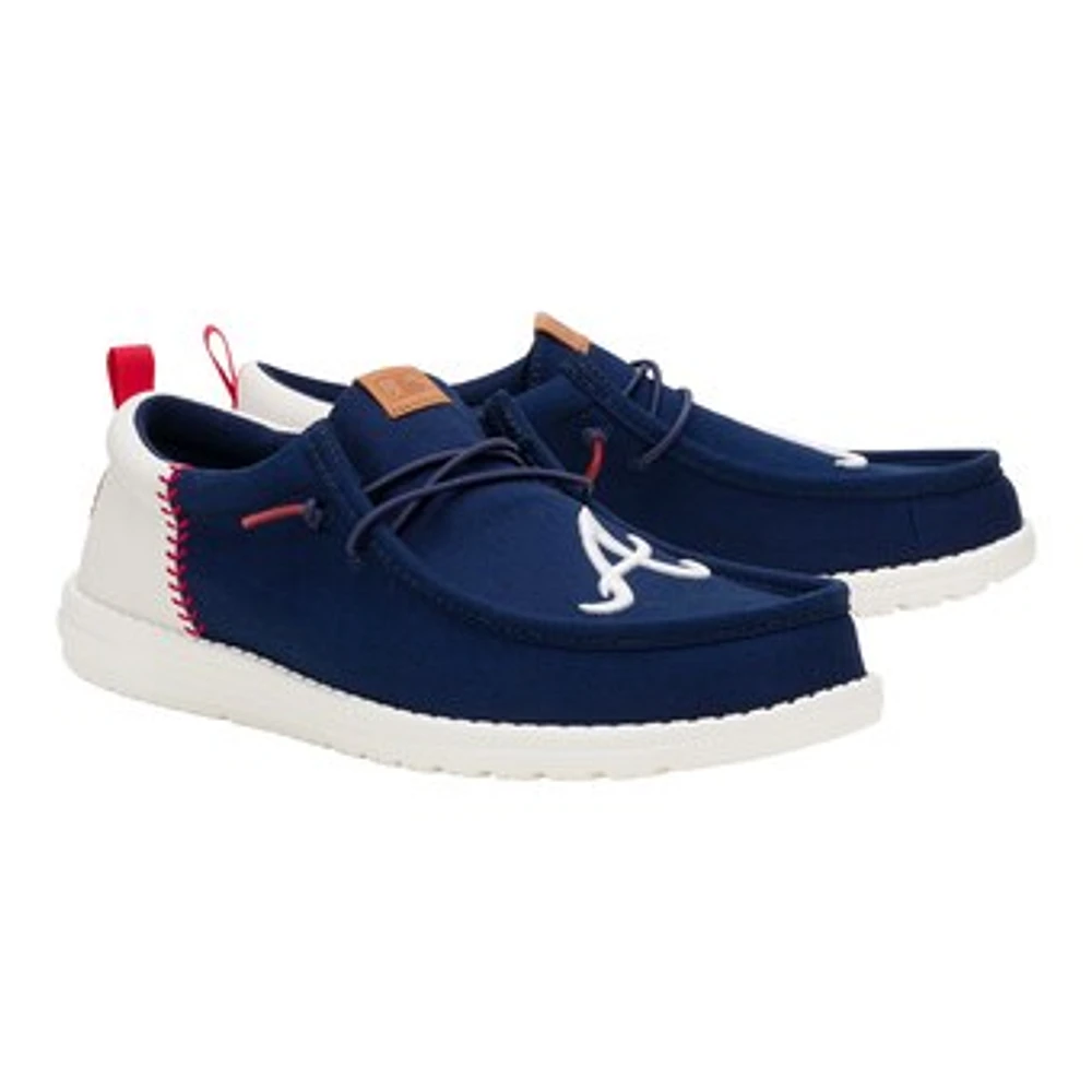 Men's Hey Dude Navy Atlanta Braves Wally Casual Shoes