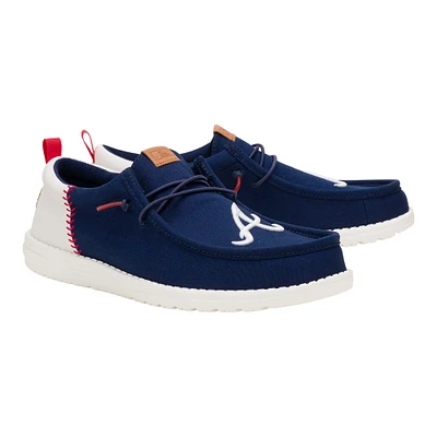 Men's Hey Dude Navy Atlanta Braves Wally Casual Shoes
