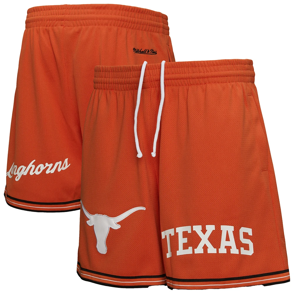Men's Mitchell & Ness Burnt Orange Texas Longhorns Team Origins Mesh Shorts
