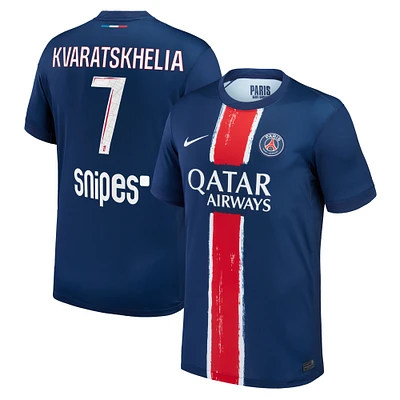 Youth Nike Khvicha Kvaratskhelia Navy Paris Saint-Germain 2024/25 Home Replica Player Jersey