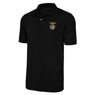 Men's Antigua Black Benfica Derive Polo