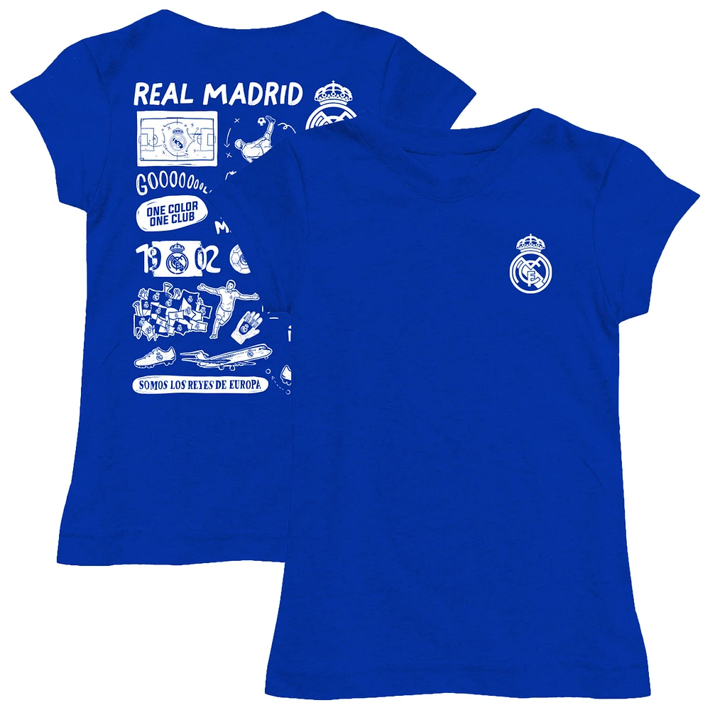 Youth Vive La Fete Royal Real Madrid Impressions Artwork Fitted T-Shirt