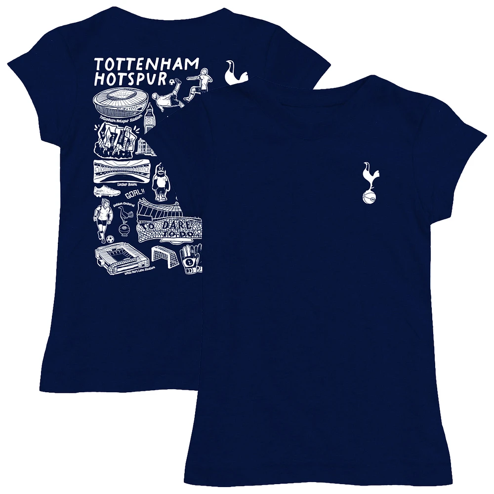 Toddler Vive La Fete Navy Tottenham Hotspur Impressions Artwork Fitted T-Shirt