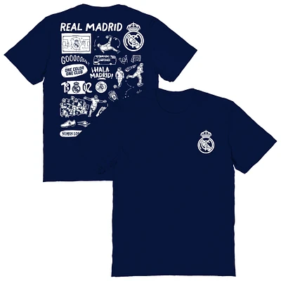 Women's Vive La Fete Navy Real Madrid Impressions Artwork T-Shirt