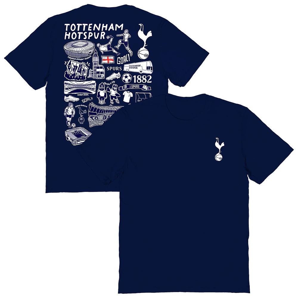 Women's Vive La Fete Navy Tottenham Hotspur Impressions Artwork T-Shirt